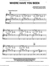 Cover icon of Where Have You Been sheet music for voice, piano or guitar by Rihanna, Calvin Harris, Ester Dean, Geoff Mack, Henry Walter and Lukasz Gottwald, intermediate skill level