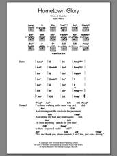 Cover icon of Hometown Glory sheet music for guitar (chords) by Adele and Adele Adkins, intermediate skill level