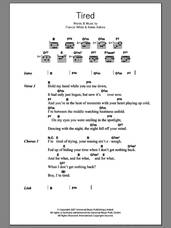 Cover icon of Tired sheet music for guitar (chords) by Adele, Adele Adkins and Francis White, intermediate skill level