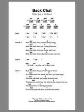 Cover icon of Back Chat sheet music for guitar (chords) by Queen and John Richard Deacon, intermediate skill level