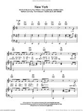 Cover icon of New York sheet music for voice, piano or guitar by Snow Patrol, Garret Lee, Gary Lightbody, John McDaid, Jonathan Quinn, Nathan Connolly, Paul Wilson and Tom Simpson, intermediate skill level