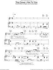 Cover icon of The Closer I Get To You sheet music for voice, piano or guitar by Beyonce, Luther Vandross, James Mtume and Reggie Lucas, intermediate skill level