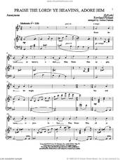 Cover icon of Praise The Lord! Ye Heavens, Adore Him sheet music for voice and piano by Franz Joseph Haydn and Edward Osler, classical score, intermediate skill level