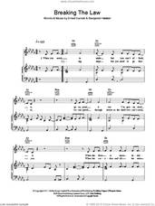 Cover icon of Breaking The Law sheet music for voice, piano or guitar by Emeli Sande and Benjamin Harrison, intermediate skill level