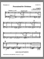 Cover icon of Processional For Christmas sheet music for orchestra/band (percussion 1 and 2) by Benjamin Harlan, intermediate skill level