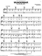 Cover icon of Wunderbar (from Kiss Me, Kate) sheet music for voice, piano or guitar by Cole Porter and Kiss Me, Kate (Musical), intermediate skill level