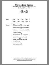 Cover icon of Moves Like Jagger sheet music for guitar (chords) by Maroon 5, Adam Levine, Ammar Malik, Benjamin Levin and Shellback, intermediate skill level