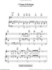 Cover icon of I Threw It All Away sheet music for voice, piano or guitar by Bob Dylan, intermediate skill level