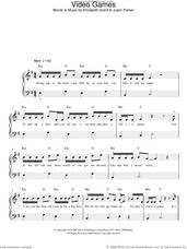 Cover icon of Video Games sheet music for piano solo by Lana Del Rey, Elizabeth Grant and Justin Parker, easy skill level