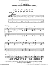 Cover icon of Unbreakable sheet music for guitar (tablature) by Bon Jovi, David Bryan and Richie Sambora, intermediate skill level