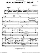 Cover icon of Give Me Words To Speak sheet music for voice, piano or guitar by Aaron Shust, intermediate skill level