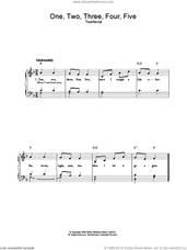 Cover icon of One Two Three Four Five sheet music for voice, piano or guitar, intermediate skill level