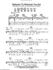 Cover icon of Welcome To Wherever You Are sheet music for guitar (tablature) by Bon Jovi, John Shanks and Richie Sambora, intermediate skill level