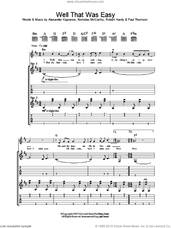 Cover icon of Well That Was Easy sheet music for guitar (tablature) by Franz Ferdinand, Alexander Kapranos, Nicholas McCarthy, Paul Thomson and Robert Hardy, intermediate skill level