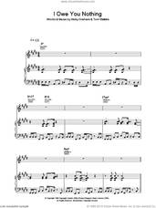Cover icon of I Owe You Nothing sheet music for voice, piano or guitar by Bros, Nicky Graham and Tom Watkins, intermediate skill level