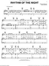 Cover icon of Rhythm Of The Night sheet music for voice, piano or guitar by DeBarge and Diane Warren, intermediate skill level