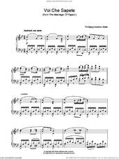 Cover icon of Voi Che Sapete (from The Marriage Of Figaro) sheet music for piano solo by Wolfgang Amadeus Mozart, classical score, intermediate skill level