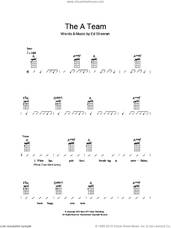 Cover icon of The A Team sheet music for ukulele (chords) by The Ukuleles and Ed Sheeran, intermediate skill level