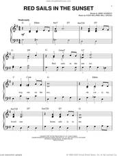 Cover icon of Red Sails In The Sunset sheet music for piano solo by Hugh Williams and Jimmy Kennedy, easy skill level