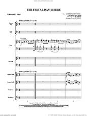 Cover icon of The Festal Day Is Here (complete set of parts) sheet music for orchestra/band (Brass) by Hal Hopson, intermediate skill level