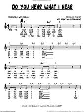 Cover icon of Do You Hear What I Hear sheet music for voice and other instruments (fake book) by Noel Regney and Gloria Shayne, intermediate skill level