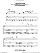 Cover icon of Good Ol' Days sheet music for voice, piano or guitar by The Script, Ben Sargeant, James Barry and Mark Sheehan, intermediate skill level
