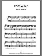 Cover icon of Epigram In E sheet music for piano solo by Chilly Gonzales and Jason Beck, classical score, intermediate skill level
