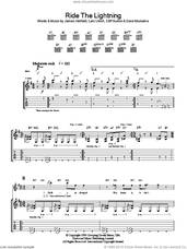 Cover icon of Ride The Lightning sheet music for guitar (tablature) by Metallica, Cliff Burton, Dave Mustaine, James Hetfield and Lars Ulrich, intermediate skill level