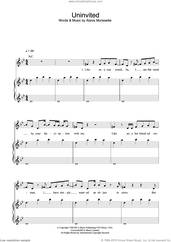 Cover icon of Uninvited sheet music for voice, piano or guitar by Alanis Morissette, intermediate skill level