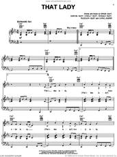 Cover icon of That Lady, Pt. 1/That Lady, Pt. 2 sheet music for voice, piano or guitar by The Isley Brothers, Chris Jasper, Ernie Isley, Marvin Isley, O Kelly Isley, Ronald Isley and Rudolph Isley, intermediate skill level