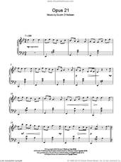 Cover icon of Opus 21 sheet music for piano solo by Dustin O'Halloran, classical score, intermediate skill level
