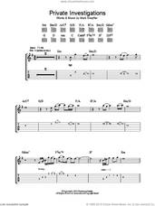 Cover icon of Private Investigations sheet music for guitar (tablature) by Dire Straits and Mark Knopfler, intermediate skill level