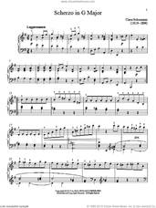 Cover icon of Scherzo In G Major sheet music for piano solo by Gail Smith and Clara Schumann, classical score, intermediate skill level