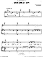 Cover icon of Sweetest Sin sheet music for voice, piano or guitar by Jessica Simpson, intermediate skill level