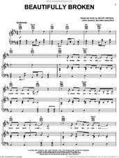 Cover icon of Beautifully Broken sheet music for voice, piano or guitar by Ashlee Simpson, John Shanks and Kara DioGuardi, intermediate skill level