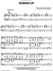 Cover icon of Burnin Up sheet music for voice, piano or guitar by Ashlee Simpson, John Shanks and Kara DioGuardi, intermediate skill level