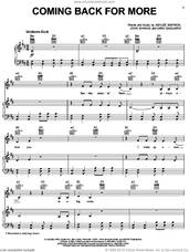Cover icon of Coming Back For More sheet music for voice, piano or guitar by Ashlee Simpson, John Shanks and Kara DioGuardi, intermediate skill level