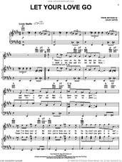 Cover icon of Let Your Love Go sheet music for voice, piano or guitar by Bread and David Gates, intermediate skill level