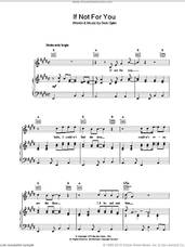 Cover icon of If Not For You sheet music for voice, piano or guitar by Bob Dylan, intermediate skill level