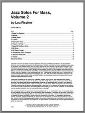 Cover icon of Jazz Solos For Bass, Volume 2 sheet music for bass solo by Fischer, classical score, intermediate skill level