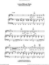 Cover icon of Love Minus Zero/No Limit sheet music for voice, piano or guitar by Bob Dylan, intermediate skill level