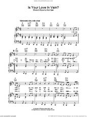 Cover icon of Is Your Love In Vain sheet music for voice, piano or guitar by Bob Dylan, intermediate skill level