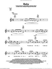 Cover icon of Baby sheet music for ukulele by Justin Bieber, intermediate skill level