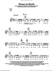 Cover icon of Down To Earth sheet music for ukulele by Justin Bieber, intermediate skill level