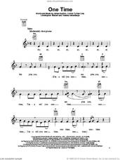 Cover icon of One Time sheet music for ukulele by Justin Bieber, intermediate skill level