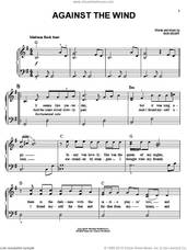 Cover icon of Against The Wind sheet music for piano solo by Bob Seger, easy skill level