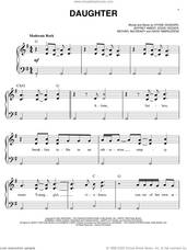 Cover icon of Daughter sheet music for piano solo by Pearl Jam, easy skill level