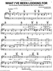 Cover icon of What I've Been Looking For sheet music for voice, piano or guitar by High School Musical, Ashley Tisdale, Lucas Gabreel, Adam Watts and Andy Dodd, intermediate skill level
