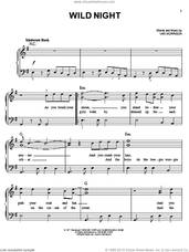 Cover icon of Wild Night sheet music for piano solo by Van Morrison, easy skill level