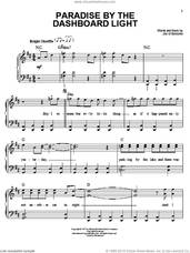 Cover icon of Paradise By The Dashboard Light sheet music for piano solo by Jim Steinman and Meat Loaf, easy skill level